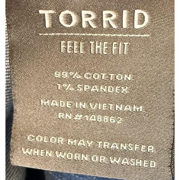 Torrid Women’s Jeans 16R Blue Stretch Denim Mid Rise Straight Leg Classic Fit - Picture 7 of 9